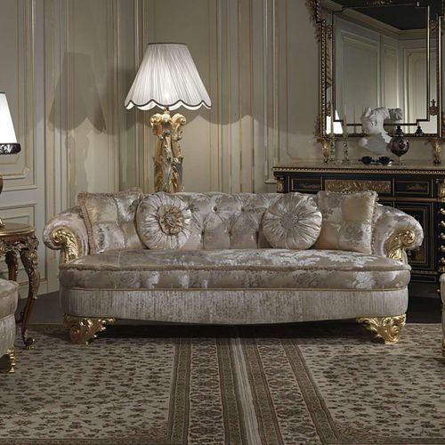 Стилизованный диван - Paris - VIMERCATI MEDA LUXURY CLASSIC FURNITURE - для гостиной / из ткани / с подлокотниками