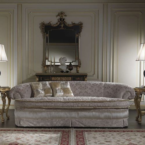 Стилизованный диван - London - VIMERCATI MEDA LUXURY CLASSIC FURNITURE - для гостиной / из ткани / с подлокотниками