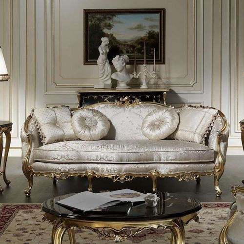 Стилизованный диван - VENEZIA - VIMERCATI MEDA LUXURY CLASSIC FURNITURE - для гостиной / из ткани / с подлокотниками