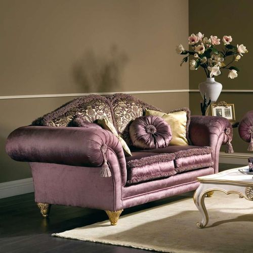 Стилизованный диван - Majestic - VIMERCATI MEDA LUXURY CLASSIC FURNITURE - для гостиной / из ткани / с подлокотниками