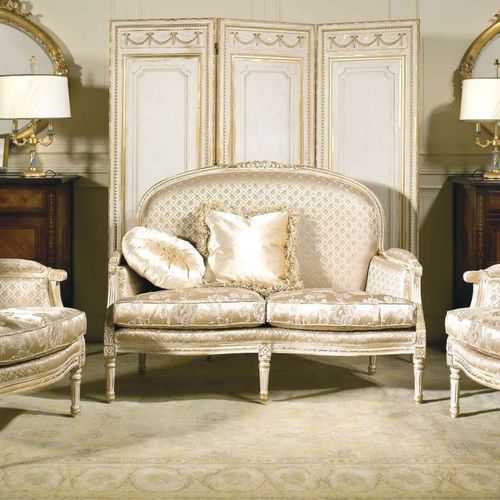 Стилизованный диван - RIALTO  - VIMERCATI MEDA LUXURY CLASSIC FURNITURE - из ткани / с подлокотниками / с подушками