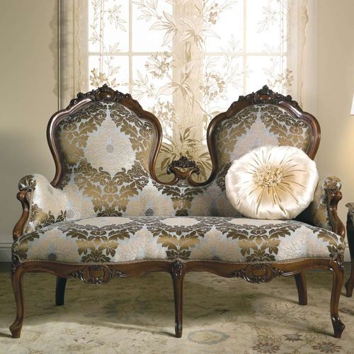 Стилизованный диван - CARLOTTA - VIMERCATI MEDA LUXURY CLASSIC FURNITURE - из ткани / с подлокотниками / с подушками