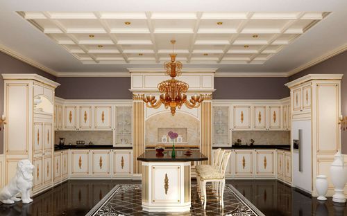 Стилизованная кухня - Olga  - VIMERCATI MEDA LUXURY CLASSIC FURNITURE - из дерева / из мрамора / островного типа