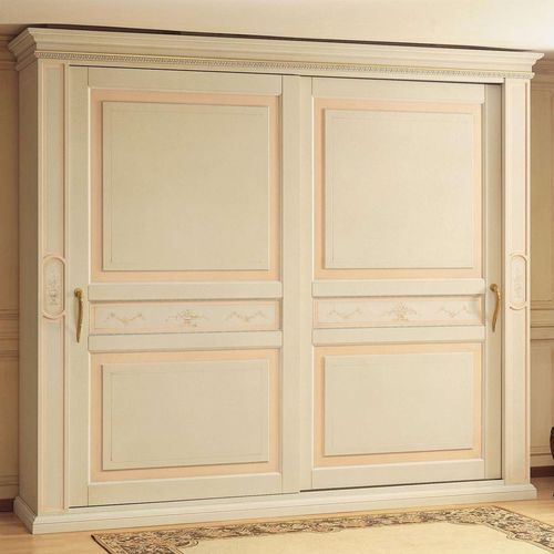 Стилизованный шкаф для одежды - CANOVA - VIMERCATI MEDA LUXURY CLASSIC FURNITURE - из дерева / с раздвижной дверцей / бежевый