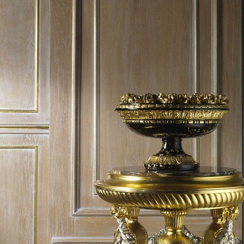 Ваза в стиле барокко - VIMERCATI MEDA LUXURY CLASSIC FURNITURE - настольная / черная / позолоченная