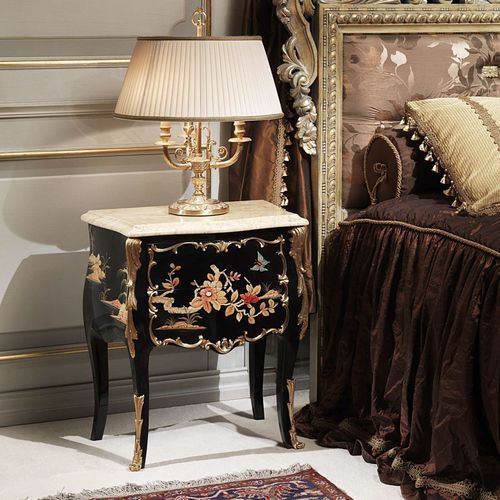 Стилизованный ночной столик - art. 2090 - VIMERCATI MEDA LUXURY CLASSIC FURNITURE - из лакированной древесины / с основанием из древесины / прямоугольный