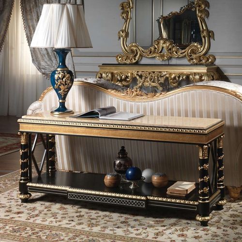 Низкий стеллаж - art. 2096 - VIMERCATI MEDA LUXURY CLASSIC FURNITURE - стилизованный / из лакированной древесины / из мрамора