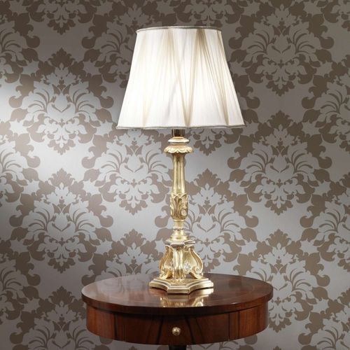 Настольная лампа - art. 2001/1/LAM - VIMERCATI MEDA LUXURY CLASSIC FURNITURE - листовое золото / в стиле Людовика XVI / беспроводная