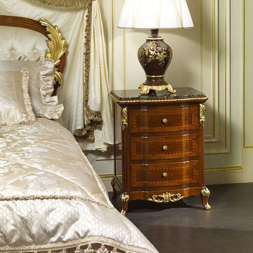 Ночной столик стиль Людовик XIV - France - VIMERCATI MEDA LUXURY CLASSIC FURNITURE - из дерева / из мрамора / с основанием из древесины