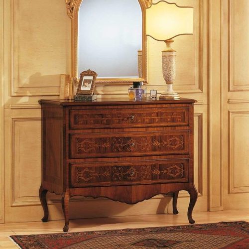 Стилизованный комод - LOUVRE  - VIMERCATI MEDA LUXURY CLASSIC FURNITURE - из орехового дерева / с выдвижным ящиком / ручной работы