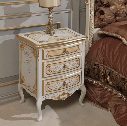 Стилизованный ночной столик - French  - VIMERCATI MEDA LUXURY CLASSIC FURNITURE - из дерева / с основанием из древесины / прямоугольный