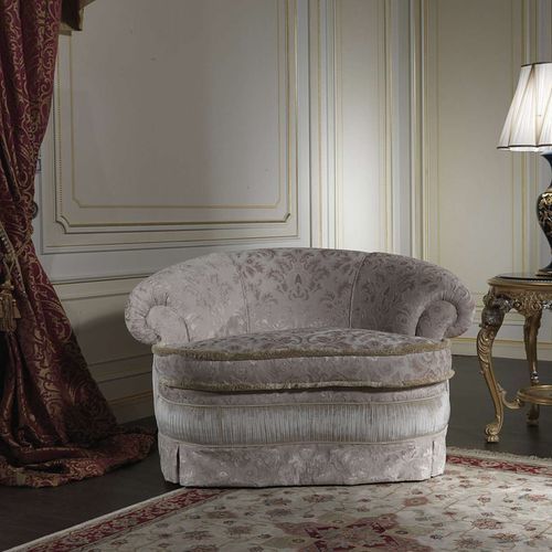Стилизованное кресло - London - VIMERCATI MEDA LUXURY CLASSIC FURNITURE - из ткани / серое / с подлокотниками