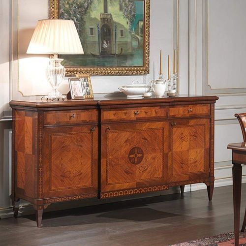 Стилизованный буфет - Maggiolini - VIMERCATI MEDA LUXURY CLASSIC FURNITURE - из орехового дерева / с выдвижными ящиками / с распашными дверями