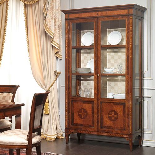Стилизованный шкаф для посуды - Maggiolini  - VIMERCATI MEDA LUXURY CLASSIC FURNITURE - из орехового дерева