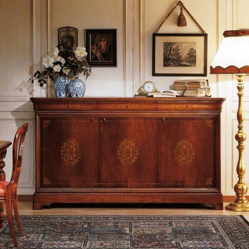 Буфет во французском стиле - French 19th century - VIMERCATI MEDA LUXURY CLASSIC FURNITURE - из орехового дерева / с выдвижными ящиками / с распашными дверями
