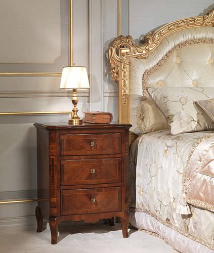 Стилизованный ночной столик - FRENCH 19TH CENTURY - VIMERCATI MEDA LUXURY CLASSIC FURNITURE - из орехового дерева / с основанием из ореха / прямоугольный