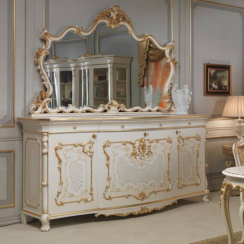 Буфет стиль Людовик XIV - VENICE - VIMERCATI MEDA LUXURY CLASSIC FURNITURE - из дерева / белый / позолоченный