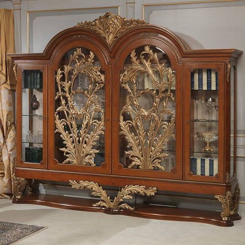 Стилизованный шкаф для посуды - VERSAILLES - VIMERCATI MEDA LUXURY CLASSIC FURNITURE - из дерева / из стекла