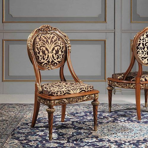 Cтул в стиле Людовика XVI - VERSAILLES - VIMERCATI MEDA LUXURY CLASSIC FURNITURE - для интерьера / из бархата / с основанием из древесины