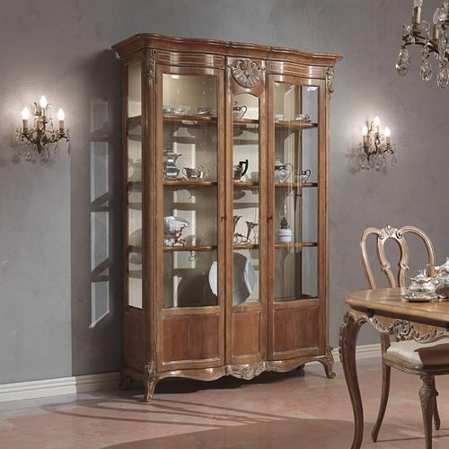Стилизованный шкаф для посуды - PARIS - VIMERCATI MEDA LUXURY CLASSIC FURNITURE - из дерева / из стекла