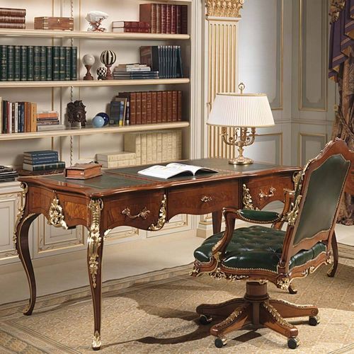 Напольный рабочий стол - art. 2008 - VIMERCATI MEDA LUXURY CLASSIC FURNITURE - стиль Людовик XIV / из дерева / прямой