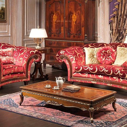Стилизованный журнальный столик - PALACE - VIMERCATI MEDA LUXURY CLASSIC FURNITURE - из дерева / с основанием из древесины / прямоугольный