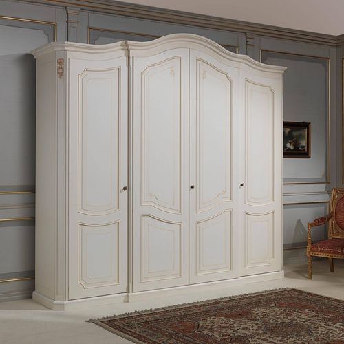 Стилизованный шкаф для одежды - 18TH CENTURY  - VIMERCATI MEDA LUXURY CLASSIC FURNITURE - из дерева / с распашными дверями / цвета слоновой кости