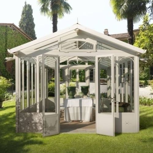 Самонесущая веранда - DINING ROOM - Cagis Srl - из стекла / из оцинкованного железа