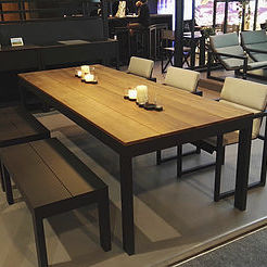 Современный стол - TAHITI - SACHI - Premium Outdoor Furniture - из алюминия / с основанием из алюминия / прямоугольный