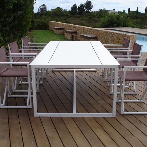 Современный обеденный стол - WEST COAST - SACHI - Premium Outdoor Furniture - из алюминия / прямоугольный / квадратный