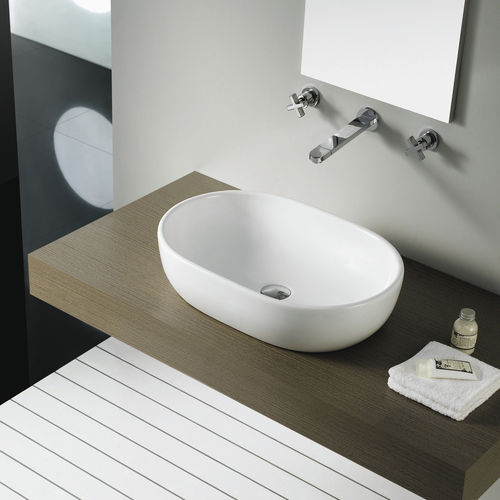 Настольная раковина - TOULOUSE - Bath Collection S.L. - из фарфора / овальная / современная
