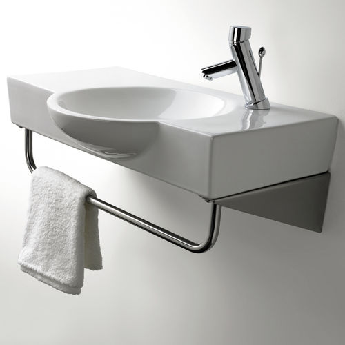 Подвесная раковина - VENEZIA - Bath Collection S.L. - из фарфора / со встроенной столешницей / современная