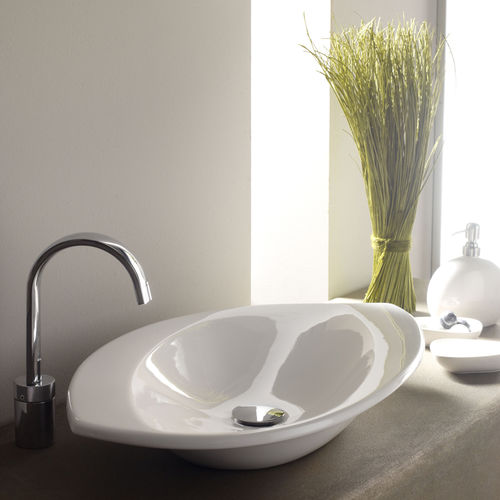Настольная раковина - FLORA - Bath Collection S.L. - из фарфора / овальная / современная