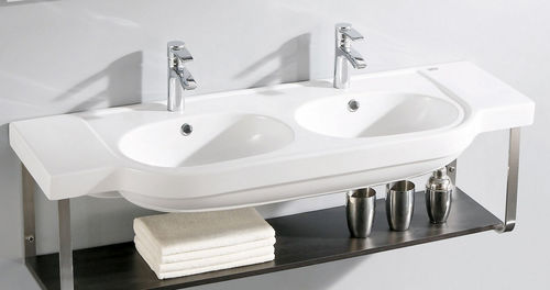 Подвесная раковина - HANNOVER 130 - Bath Collection S.L. - из фарфора / двойная / овальная