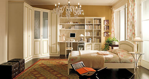 Классический рабочий стол - PITTI + PITTI CHARM - Homes - из дерева / с полкой / панельные опоры