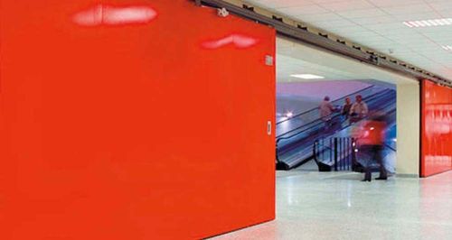 Раздвижное промышленные ворота - Auroport GmbH - из металла / пламестойкое / полузастекленное