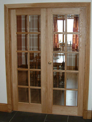 Дверь для интерьера - 10 PANE - Broadleaf Timber - из дуба / из стекла / створчатая