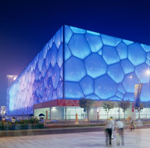 Текстильная мембрана ETFE Texlon® - NATIONAL AQUATICS CENTRE, CHINA - Vector Foiltec - для фасада / полупрозрачная / 3D