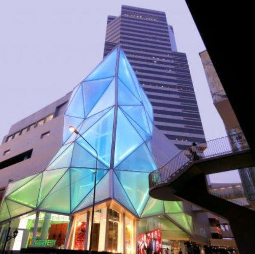 Текстильная мембрана ETFE Texlon® - SIAM DISCOVERY, THAILAND - Vector Foiltec - для кровли / цветная