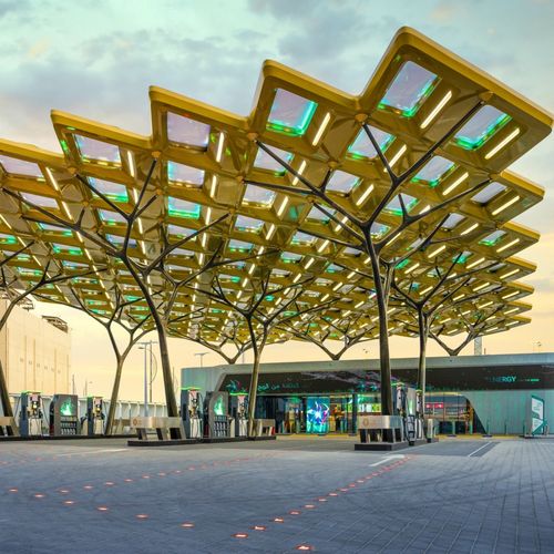 Навес для прихожей - SERVICE STATION OF THE FUTURE - Vector Foiltec - из углеродного волокна / пластиковый / плоский