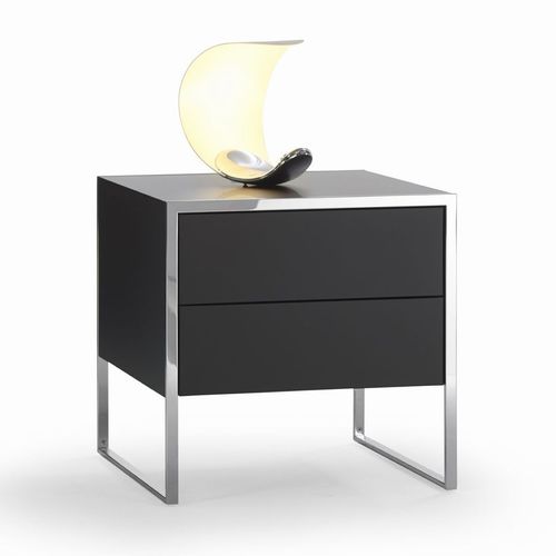 Современный ночной столик - Smart  - YOMEI - из лакированной древесины / из фанерованной древесины / из кожи