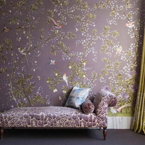 Классический обои - FERN - Fromental - из шелка / с китайскими мотивами / ручной работы