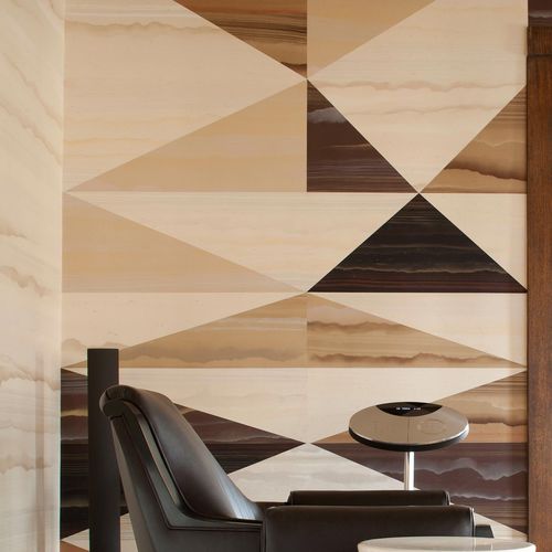Современный обои - PONTI - Fromental - из шелка / c геометрическим рисунком / ручной работы