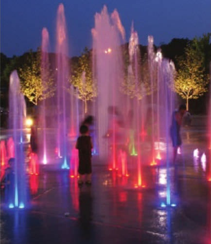 Распылительная головка для фонтана - LED170 SERIES - WHITE OR RGB ILLUMINATED GROUND JET - Crystal Fountains