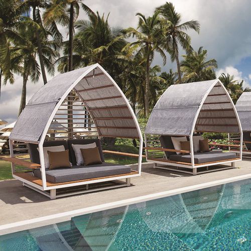 Тент листовая крыша - Gazebo Honolulu - Contral - алюминиевая конструкция / для гостиницы / для оздоровительного центра