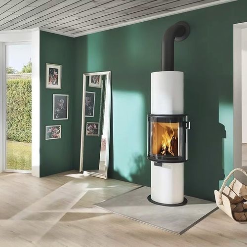 Печь-камин на дровах - FARO - CERA-Design by Britta von Tasch GmbH - 7 кВ / многотопливная / отдельностоящая
