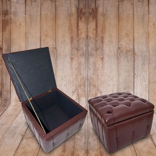Пуф честерфилд - CLASSIC - Kingsgate Furniture ltd - из кожи / квадратный / ручной работы