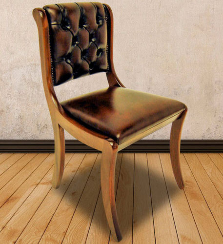 Cтул для столовых честерфилд - Berkeley  - Kingsgate Furniture ltd - для интерьера / из кожи / с основанием из цельной древесины