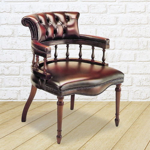 Классический cтул - Captain’s  - Kingsgate Furniture ltd - для интерьера / из кожи / с основанием из цельной древесины