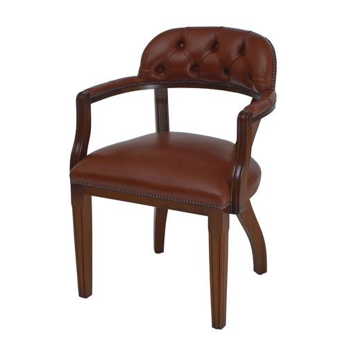 Классический cтул - Court  - Kingsgate Furniture ltd - для интерьера / из кожи / с основанием из цельной древесины